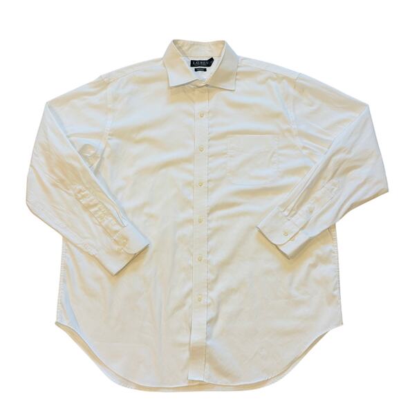Ralph Lauren Shirt Mens 17.5 34/35 White Classic Long Sleeve Non Iron Button Up - Picture 1 of 8